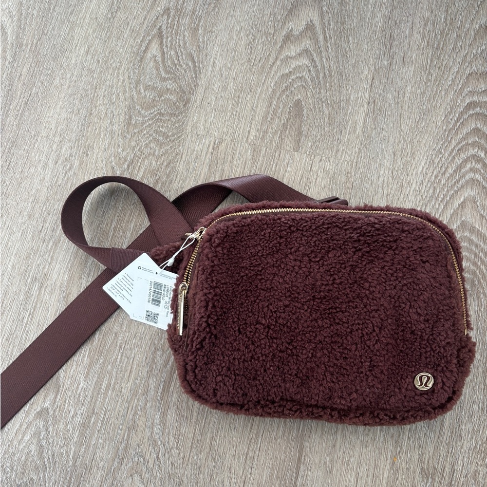lululemon athletica Brown shearling belt Bag